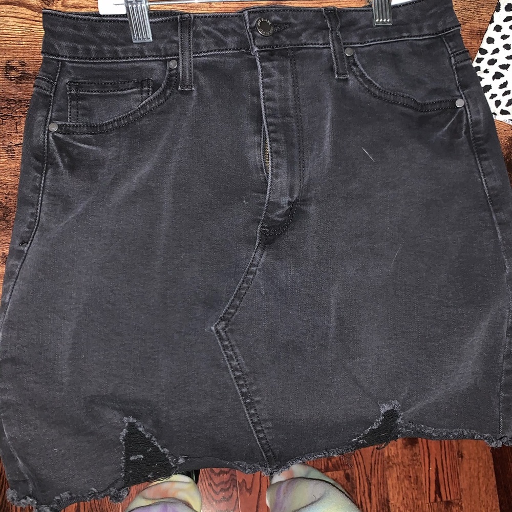 black Jean Skirt